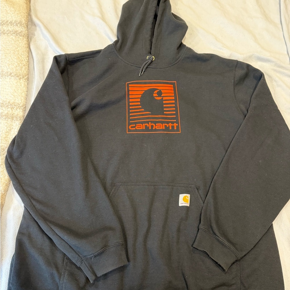 Carhartt Black Sweater Heavy-Duty Cotton Blend